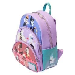 Loungefly Disney Villains Color Block Triple Pocket Mini Backpack -Loungefly WDBK2977 LFDISNEYVILLAINSCOLORBLOCKTRIPLEPOCKETMINIBACKPACK0574QUARTER