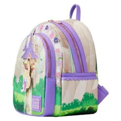Loungefly Disney Tangled Rapunzel Swinging From Tower Mini Backpack -Loungefly WDBK3224 LFDISNEYTANGLEDRAPUNZELSWINGINGFROMTOWERMINIBACKPACK1663SIDE