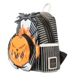 Loungefly Disney The Nightmare Before Christmas Jack Pumpkin Head Mini Backpack -Loungefly WDBK3279 LFDISNEYNIGHTMAREBEFORECHRISTMASJACKPUMPKINHEADMINIBACKPACK2536SIDE