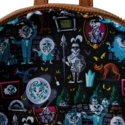 Loungefly Disney Haunted Mansion Moving Portraits Mini Backpack -Loungefly WDBK3315 LFDISNEYHAUNTEDMANSIONMOVINGPORTRAITSMINIBACKPACK3350INSIDE
