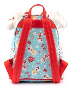 Loungefly Disney Mickey Minnie Snowman AOP Mini Backpack Headband Set -Loungefly WDBKS0012 MickeyMinnieSnowmanAOPMiniBackPack Back HiRes
