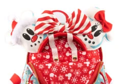 Loungefly Disney Mickey Minnie Snowman AOP Mini Backpack Headband Set -Loungefly WDBKS0012 MickeyMinnieSnowmanAOPMiniBackPack EarPocket