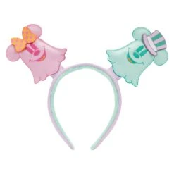 Loungefly Disney Pastel Ghost Minnie And Mickey Ears Headband -Loungefly WDHB0106 LFDISNEYPASTELGHOSTMINNIEANDMICKEYEARSHEADBAND0075NOBOW