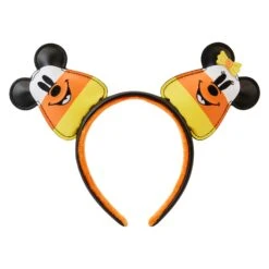 Loungefly Disney Mickey And Minnie Mouse Candy Corn Ear Headband -Loungefly WDHB0119 LFDISNEYCANDYCORNMICKEYANDMINNIEEARSHEADBAND2780NOBOW