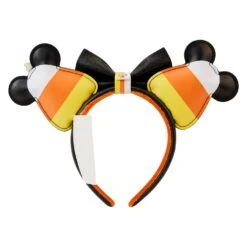 Loungefly Disney Mickey And Minnie Mouse Candy Corn Ear Headband -Loungefly WDHB0119 LFDISNEYCANDYCORNMICKEYANDMINNIEEARSHEADBAND2782BACK