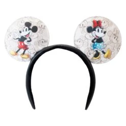 Loungefly Disney 100th Anniversary Sketchbook Ears Headband 9 Loungefly Disney 100th Anniversary Sketchbook Ears Headband -Loungefly WDHB0124 LFDISNEYMICKEYMINNIESKETCHBOOKEARSHEADBAND1BOW