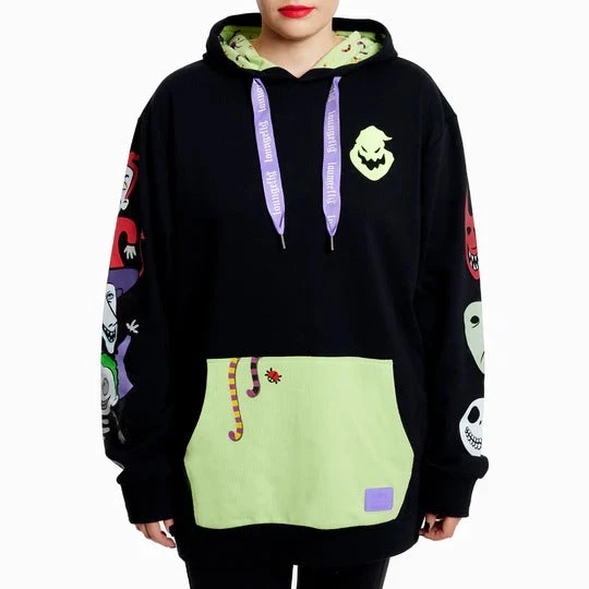 Loungefly Disney Nightmare Before Christmas Lock Shock And Barrel Unisex Hoodie