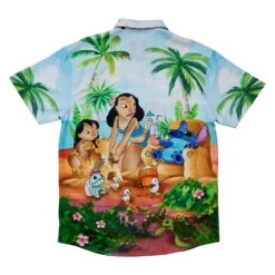 Loungefly Disney Lilo And Stitch Beach Scene Camp Shirt -Loungefly WDLFSH0044 LFDISNEYLILOANDSTITCHBEACHSCENECAMPSHIRT1317BACK