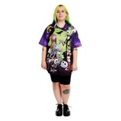 Loungefly Disney The Nightmare Before Christmas Camp Shirt -Loungefly WDLFSH0050 LFDISNEYNIGHTMAREBEFORECHRISTMASCAMPSHIRT 005