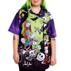 Loungefly Disney The Nightmare Before Christmas Camp Shirt -Loungefly WDLFSH0050 LFDISNEYNIGHTMAREBEFORECHRISTMASCAMPSHIRT 006
