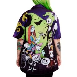 Loungefly Disney The Nightmare Before Christmas Camp Shirt -Loungefly WDLFSH0050 LFDISNEYNIGHTMAREBEFORECHRISTMASCAMPSHIRT 008