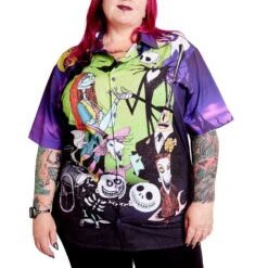 Loungefly Disney The Nightmare Before Christmas Camp Shirt -Loungefly WDLFSH0050 LFDISNEYNIGHTMAREBEFORECHRISTMASCAMPSHIRT 010