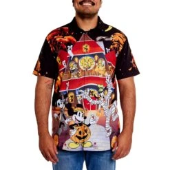 Loungefly Disney Mickey & Friends Haunted House Camp Shirt -Loungefly WDLFSH0051 LFDISNEYMICKEYFRIENDSHAUNTEDHOUSECAMPSHIRT 002