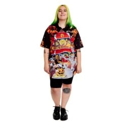 Loungefly Disney Mickey & Friends Haunted House Camp Shirt -Loungefly WDLFSH0051 LFDISNEYMICKEYFRIENDSHAUNTEDHOUSECAMPSHIRT 006