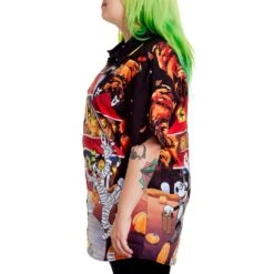 Loungefly Disney Mickey & Friends Haunted House Camp Shirt -Loungefly WDLFSH0051 LFDISNEYMICKEYFRIENDSHAUNTEDHOUSECAMPSHIRT 007