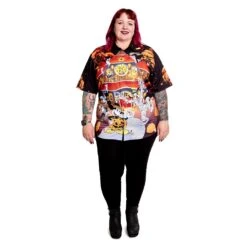 Loungefly Disney Mickey & Friends Haunted House Camp Shirt -Loungefly WDLFSH0051 LFDISNEYMICKEYFRIENDSHAUNTEDHOUSECAMPSHIRT 009