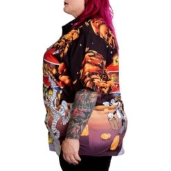 Loungefly Disney Mickey & Friends Haunted House Camp Shirt -Loungefly WDLFSH0051 LFDISNEYMICKEYFRIENDSHAUNTEDHOUSECAMPSHIRT 011