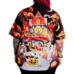 Loungefly Disney Mickey & Friends Haunted House Camp Shirt -Loungefly WDLFSH0051 LFDISNEYMICKEYFRIENDSHAUNTEDHOUSECAMPSHIRT 012