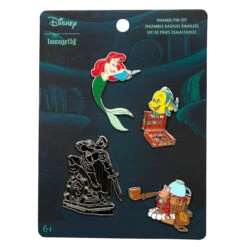 Loungefly Disney The Little Mermaid Cave 4 Piece Pin Set