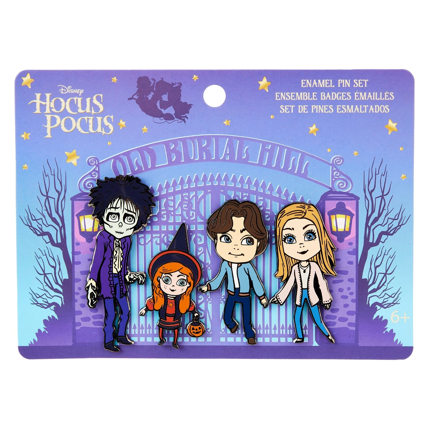 Loungefly Disney Hocus Pocus 4 Piece Pin Set 3 Loungefly Disney Hocus Pocus 4 Piece Pin Set