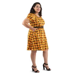 Loungefly Stitch Shoppe Minnie Mickey Spooky Gingham "Laci" Dress -Loungefly WDSSDR0023 SpookyMinnieMickeyGin 5