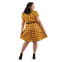 Loungefly Stitch Shoppe Minnie Mickey Spooky Gingham "Laci" Dress -Loungefly WDSSDR0023 SpookyMinnieMickeyGin 6