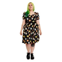 Loungefly Stitch Shoppe Disney Minnie Mouse Pumpkin Balloon Allison Dress