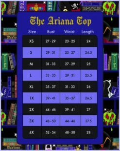 Loungefly Stitch Shoppe Disney Villains Happily Never After "Ariana" Top -Loungefly WDSSSH0017VILLAINSARIANATOP 1000