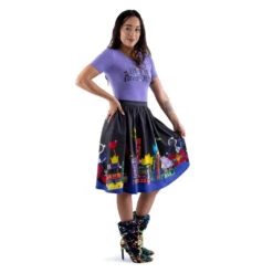 Loungefly Stitch Shoppe Disney Villains Books And Icons "Sandy" Skirt -Loungefly WDSSST0016 VillainsBooks IconsSa 4