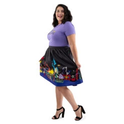 Loungefly Stitch Shoppe Disney Villains Books And Icons "Sandy" Skirt -Loungefly WDSSST0016 VillainsBooks IconsSa 5