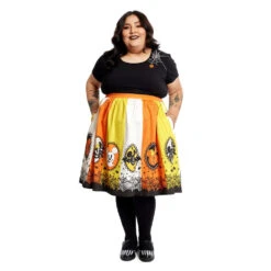 Loungefly Stitch Shoppe Mickey & Minnie Mouse Candy Corn Sandy Skirt -Loungefly WDSSST0023 SSDISNEYMICANDMINHALL 1