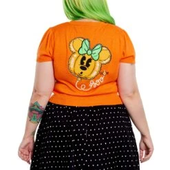 Loungefly Stitch Shoppe Disney Minnie Mouse Pumpkin Balloon Domonique Cardigan -Loungefly WDSSSW0004 SSDISNEYMINNIESPOOKYBALLOONDOMONIQUEPUFFCARDIGAN 006