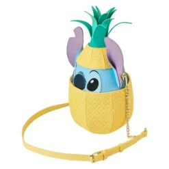 Stitch Shoppe Loungefly Disney Lilo And Stitch Figural Pineapple Crossbody Bag -Loungefly WDSSTB0031 SSDISNEYLILOANDSTITCHFIGURALPINEAPPLECROSSBODYBAG1342QUARTER