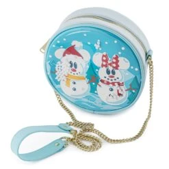 Loungefly Disney Snowman Mickey Minnie Snow Globe Crossbody -Loungefly WDTB2339 MickeyMinnieSnowmanGlobeCrossbody 3Q
