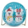 Loungefly Disney Snowman Mickey Minnie Snow Globe Crossbody -Loungefly WDTB2339 MickeyMinnieSnowmanGlobeCrossbody Front