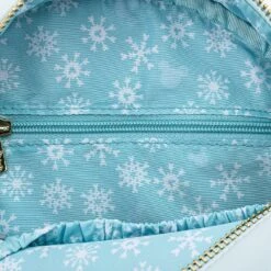 Loungefly Disney Snowman Mickey Minnie Snow Globe Crossbody -Loungefly WDTB2339 MickeyMinnieSnowmanGlobeCrossbody InnerLining