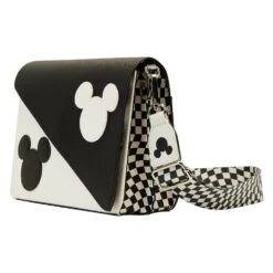 Loungefly Disney Mickey Y2K Black And White Crossbody Bag -Loungefly WDTB2757 LFDISNEYMICKEYY2KBLACKANDWHITECROSSBODYBAG0041SIDE