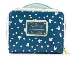Loungefly Disney Snowman Mickey Minnie Snow Globe Ziparound Wallet -Loungefly WDWA1786 MickeyMinnieSnowmanSnowGlobeZipAroundWallet Back HiRes