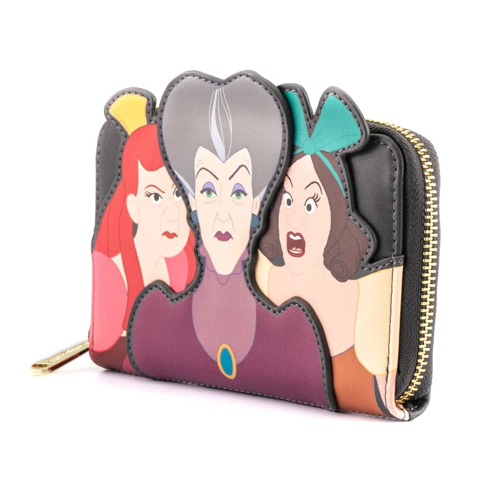 Loungefly Disney Villains Scene Evil Stepmother And Stepsisters Ziparound Wallet 4 Loungefly Disney Villains Scene Evil Stepmother And Stepsisters Ziparound Wallet - Image 2
