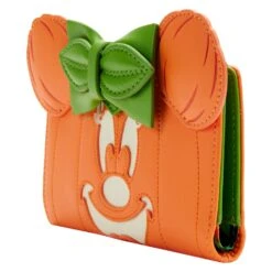 Loungefly Disney Glow Face Pumpkin Minnie Flap Wallet -Loungefly WDWA2225 LFDISNEYGLOWFACEPUMPKINMINNIEFLAPWALLET0088SIDE