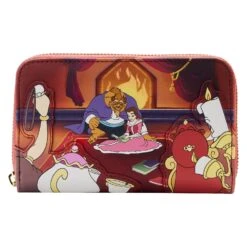 Loungefly Disney Beauty And The Beast Fireplace Scene Ziparound Wallet