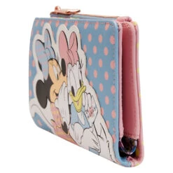 Loungefly Disney Minnie Daisy Pastel Color Block Dots Flap Wallet -Loungefly WDWA2434 LFDISNEYMINNIEDAISYPAST 3