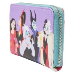 Loungefly Disney Villains Color Block Ziparound Wallet -Loungefly WDWA2475 LFDISNEYVILLAINSCOLORBLOCKZIPAROUNDWALLET0583SIDE