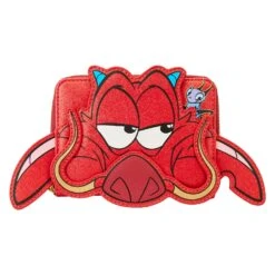 Loungefly Disney Mulan 25th Anniversary Mushu Glitter Cosplay Ziparound Wallet