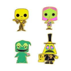 LOUNGEFLY Funko The Nightmare Before Christmas Black Light Pop Pin 4-Pack Set -Loungefly d268ab696c114a4da61162d61282d02alg