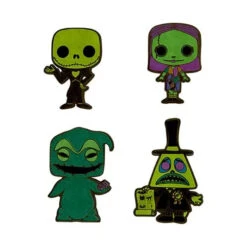 LOUNGEFLY Funko The Nightmare Before Christmas Black Light Pop Pin 4-Pack Set -Loungefly e1fdb85db84c41b386c006e270efc8f9lg