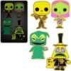 LOUNGEFLY Funko The Nightmare Before Christmas Black Light Pop Pin 4-Pack Set -Loungefly fc6539551f47468bb300034e51e39e70lg