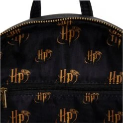 Loungefly Harry Potter Trilogy Triple Pocket Mini Backpack -Loungefly hpbk0155 lfharrypottertrilogytriplepocketminibackpack inside 012