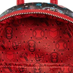 Loungefly Marvel Avengers Floral Tattoo Mini Backpack -Loungefly mvbk0184 lfmarvelavengerstattoominibackpack inside 039