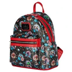 Loungefly Marvel Avengers Floral Tattoo Mini Backpack -Loungefly mvbk0184 lfmarvelavengerstattoominibackpack side 034
